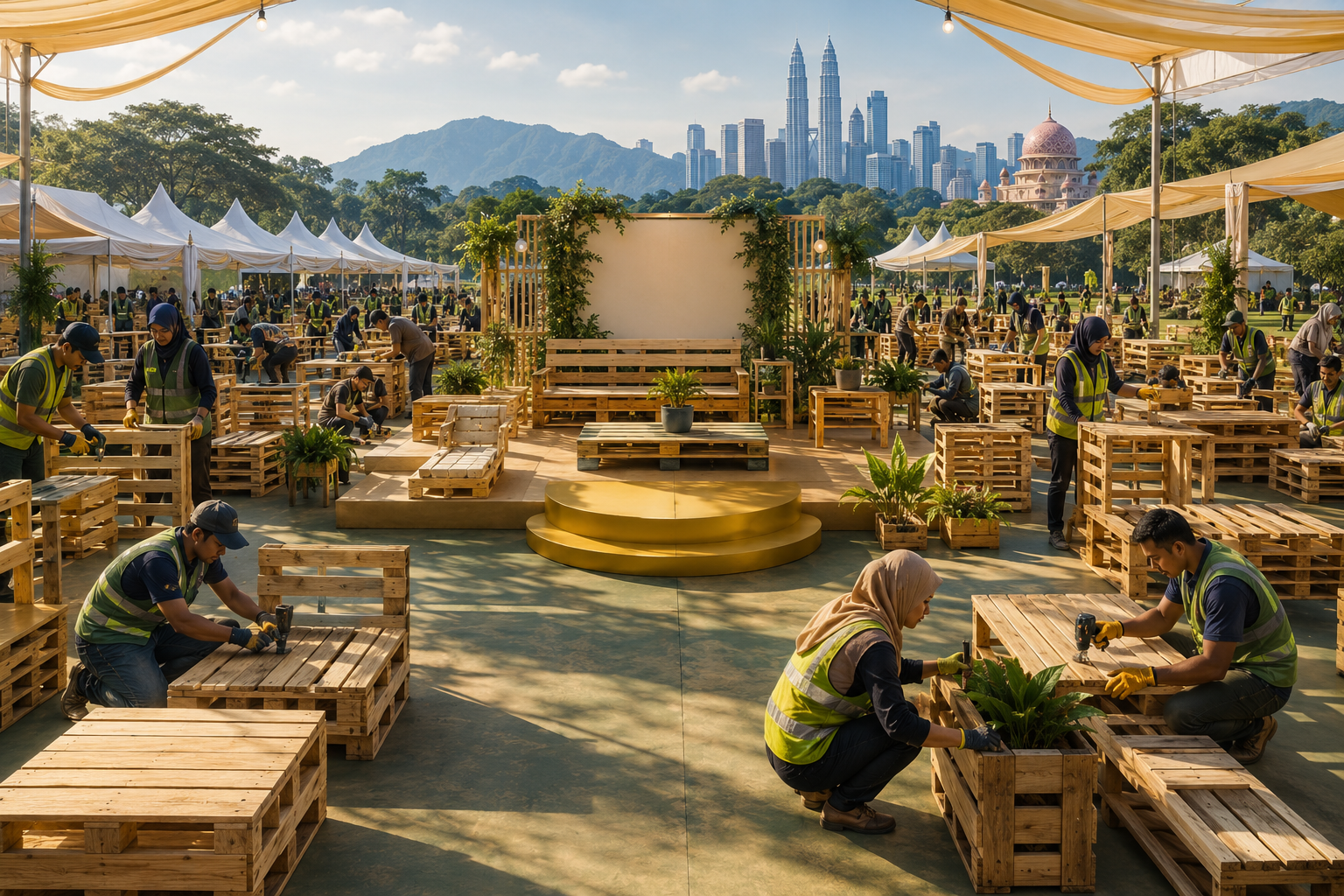 Malaysia Books of Record Event: Most Furnitures Made of Wooden Pallet in a Day